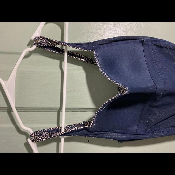 Nip Tuck Swimsuit  Navy with Pink patternOne Piece Size 4 - Picture 9 of 13